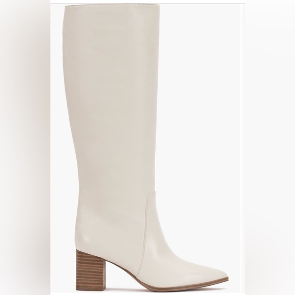 Vince Camuto Elegant Cream Knee-High Women's Boots wide calf size 7 - Picture 3 of 7